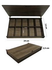 Yarım İnci Süsleme Boncuk Seti 10 Çeşit (10X25 Gram)(AHŞAP KUTULU)