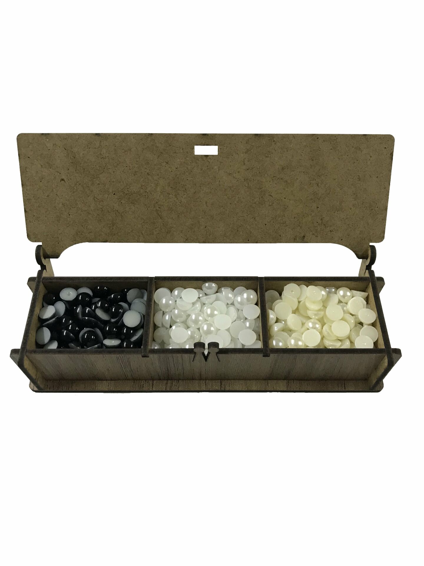 Yarım İnci 10mm Süsleme Boncuk Seti 3 x 30 Gram (AHŞAP KUTULU)