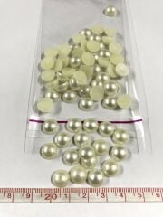 Yarım İnci 10mm Süsleme Boncuk Krem 20 Gram (Yaklaşık 70 Adet)