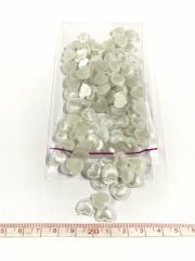 Yarım İnci Kalp 10mm Süsleme Boncuk Beyaz 20 Gram (Yaklaşık 200 Adet)