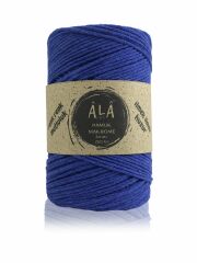 Pamuk Makrome İpi 2mm Cotton Zincir Makrome Çanta İpi Supla İpi Koton İp 250 Gram Mavi