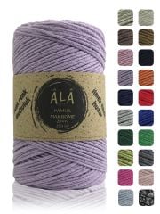 Pamuk Makrome İpi 2mm Cotton Zincir Makrome Çanta İpi Supla İpi Koton İp 250 Gram Lila