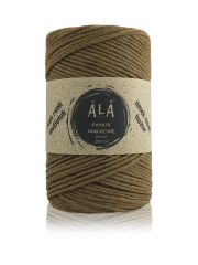 Pamuk Makrome İpi 2mm Cotton Zincir Makrome Çanta İpi Supla İpi Koton İp 250 Gram Taba