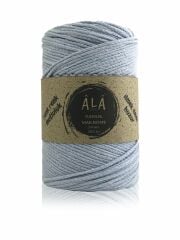 Pamuk Makrome İpi 2mm Cotton Zincir Makrome Çanta İpi Supla İpi Koton İp 250 Gram Bebe Mavi