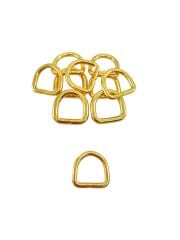 1,5 cm D Halka Çanta Aksesuarı 10 Adet gold Renk