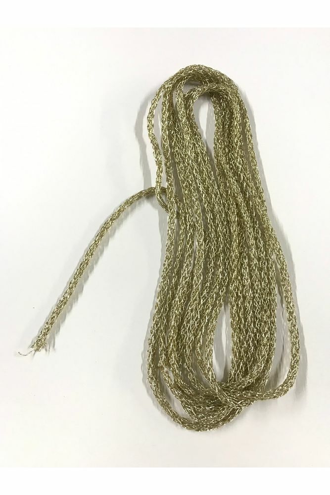 Simli Zincir İp Dekoratif Gold Zincir İp Çanta Askısı Süsleme İpi (10 Metre) (6-7 mm)