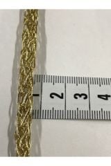 Simli Zincir İp Dekoratif Gold Zincir İp Çanta Askısı Süsleme İpi (10 Metre) (6-7 mm)