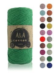 Cotton Panç Amigurumi İpi Koton Punch İpi 1,5mm - 100 Gram Benetton Yeşil