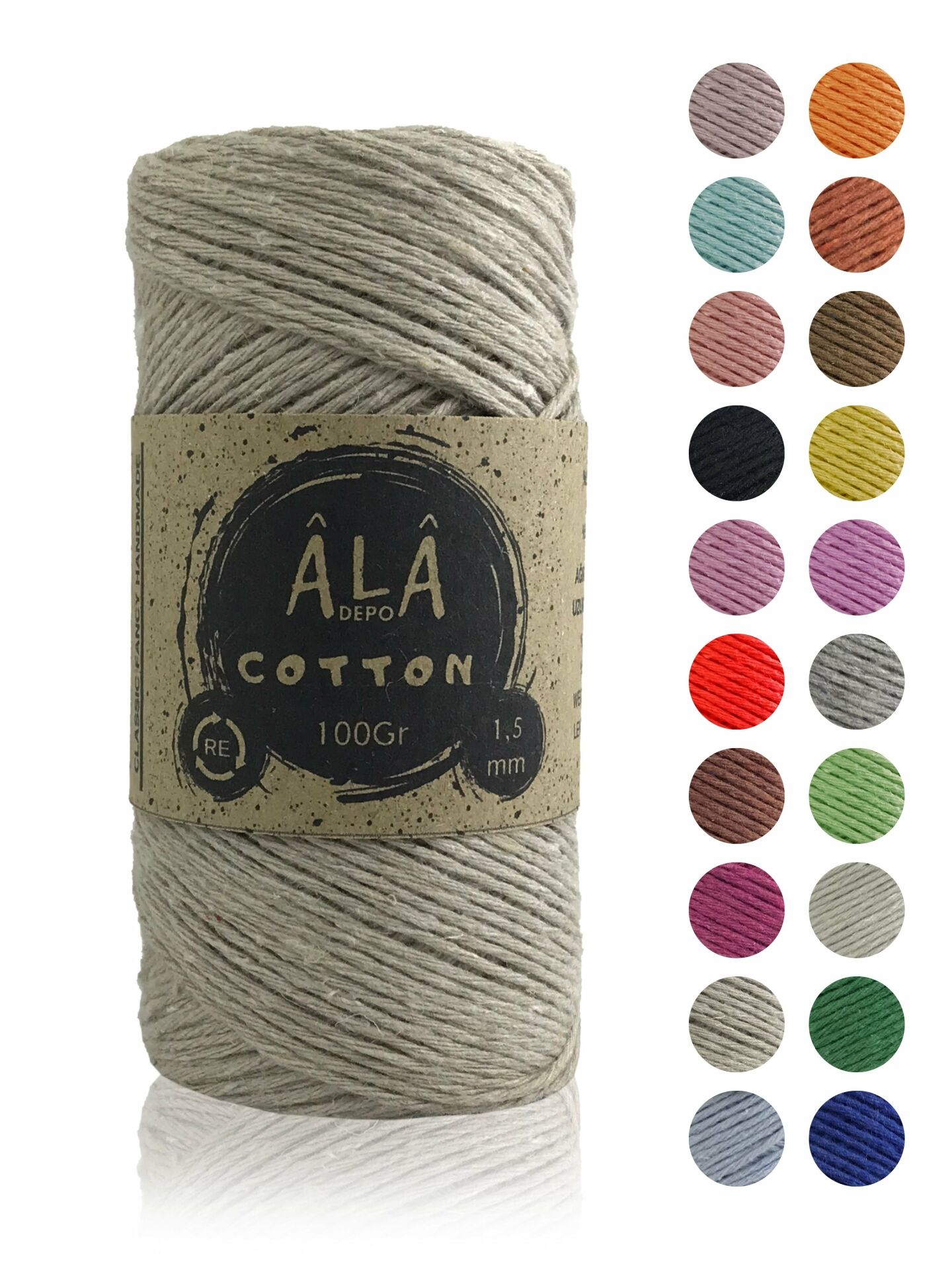 Cotton Panç Amigurumi İpi Koton Punch İpi 1,5mm - 100 Gram Bej