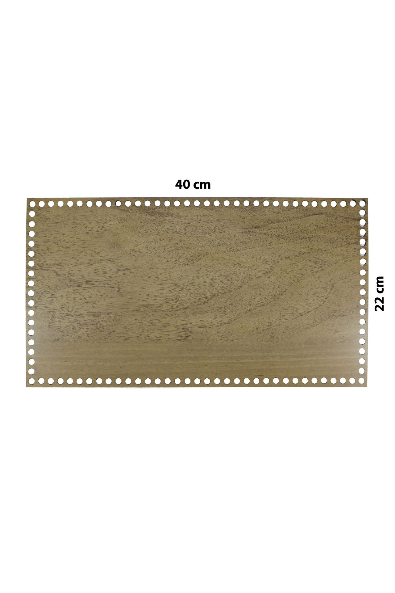 Ahşap Sepet Tepsi Tabanı 40x22 cm Açık Meşe Çift Yüz 3mm MDF