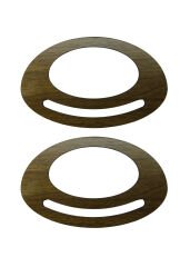 Ahşap Çanta Sapı Mdf Kulp Ceviz (1 Çift) yarım daire