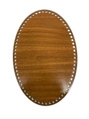Ahşap Oval Elips Sepet Tepsi Tabanı Ceviz  3'lü