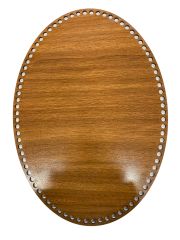 Ahşap Oval Elips Sepet Tepsi Tabanı Ceviz  5'li