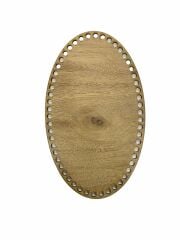 Ahşap Oval Elips Sepet Tepsi Tabanı 25x15cm Meşe Çift Yüz 3 mm MDF