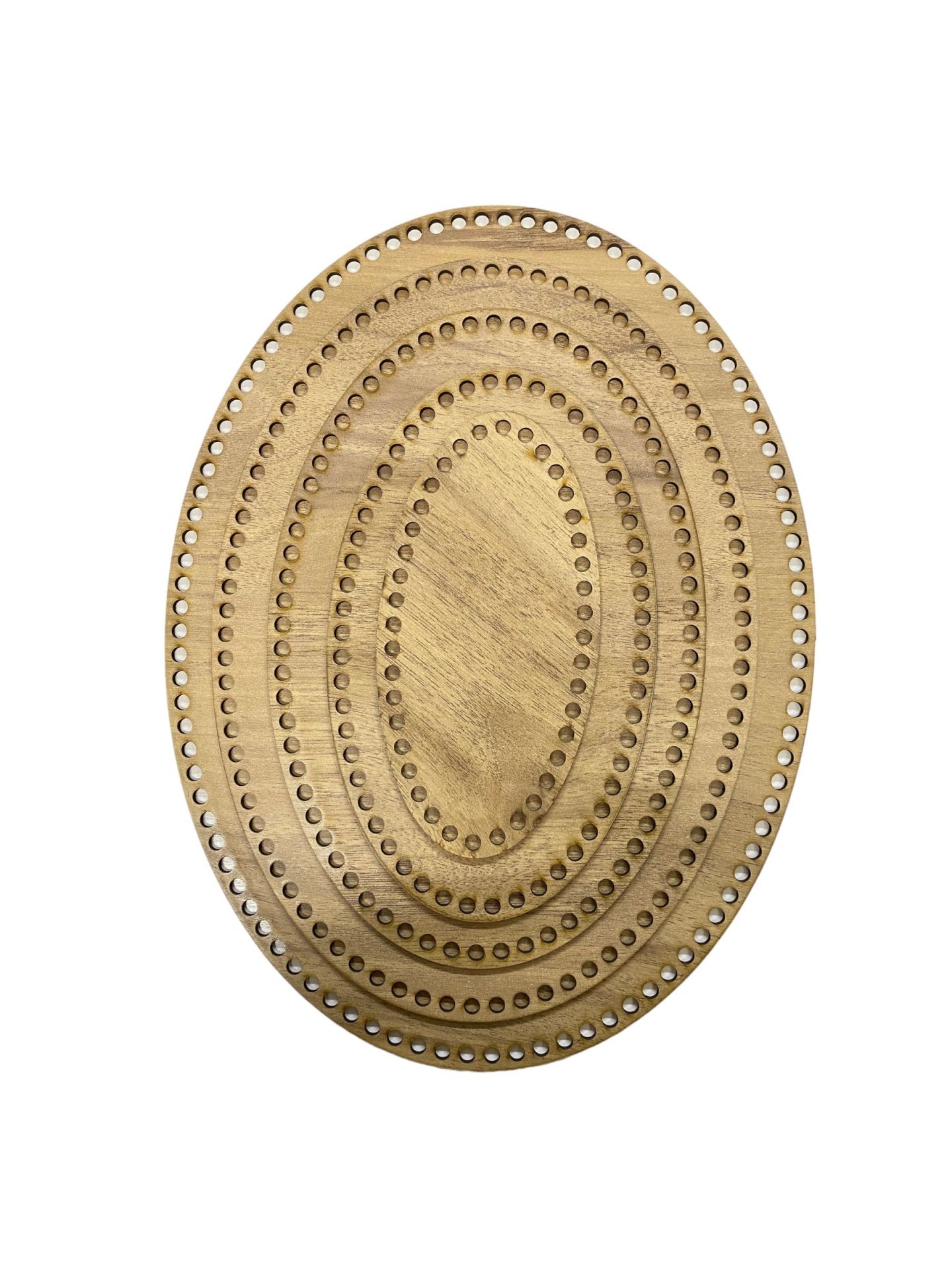 Ahşap Oval Elips Sepet Tepsi Tabanı Meşe 5'li