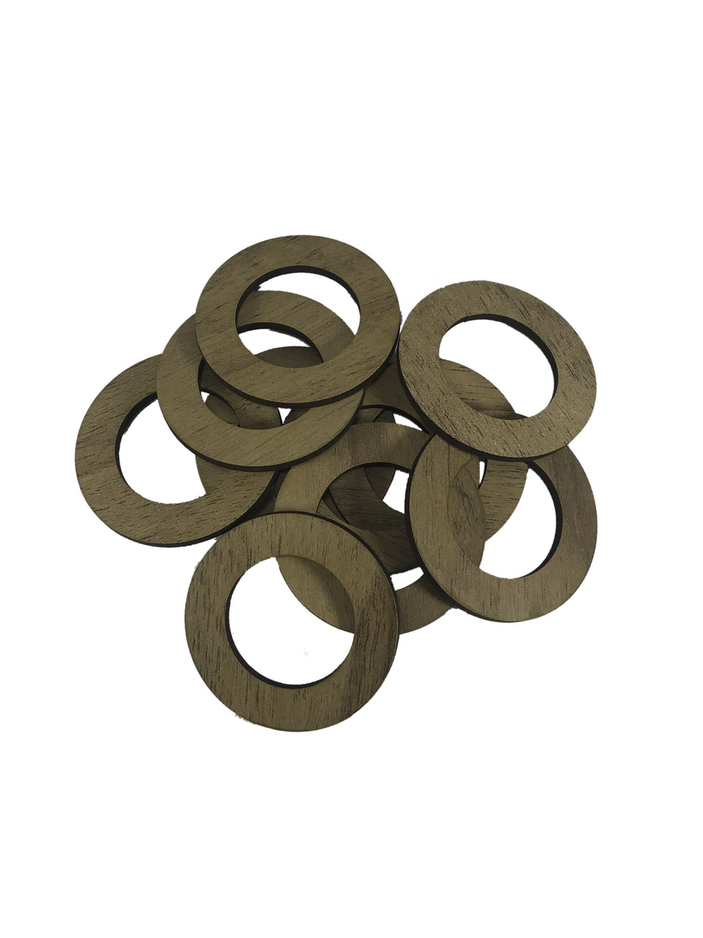 Makrome Küçük Halka 5cm 3mm Mdf Açık Meşe (10 Adet)