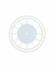 Ahşap Makrome Saat Kasnağı Romen Rakamlı Beyaz  40 Cm