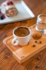 Ahşap Kare Çay & Kahve Sunum Tabağı