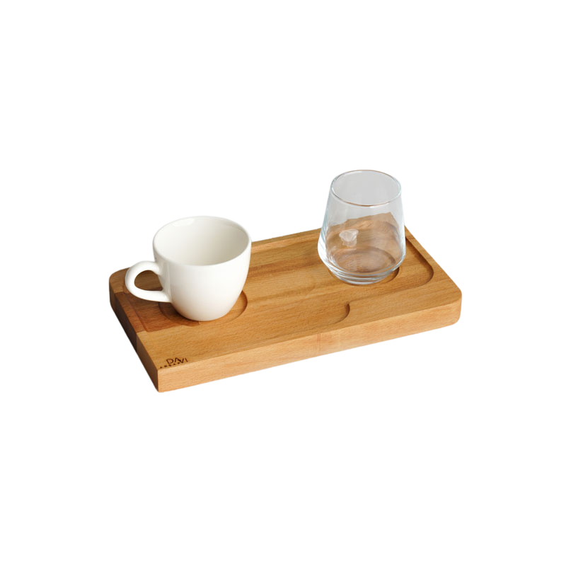 Kare Ahşap Çay & Kahve Sunum Tabağı