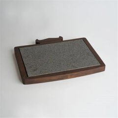 Ahşap Boğa Tasarımlı Iroko Steak Sunum Tabağı