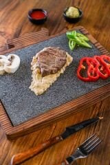 Ahşap Boğa Tasarımlı Termowood Steak Sunum Tabağı