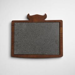 Ahşap Boğa Tasarımlı Termowood Steak Sunum Tabağı