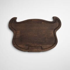 Ahşap Boğa Tasarımlı Kesme Tahtası – Steak Sunumları İçin