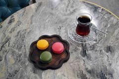 Ahşap Çiçek Tasarımlı Sunum Tabağı – Mini Boy