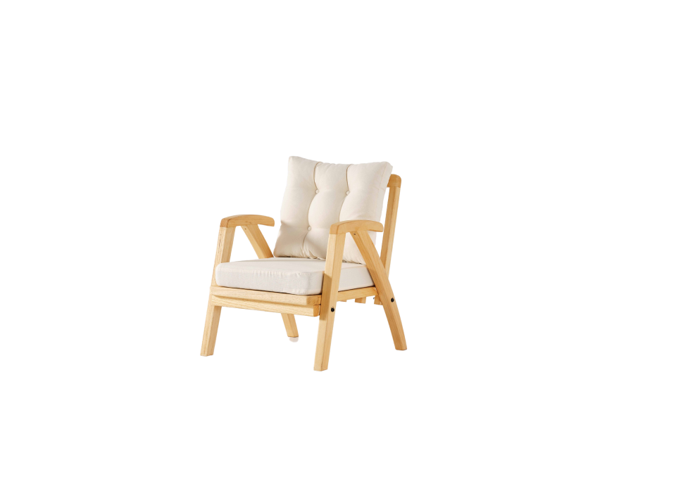 THALİA 3\'lü Doğal Bahçe Mobilyası-Beyaz Minder 3+1+1+MASA Oturma Grubu Bench ve Berjer