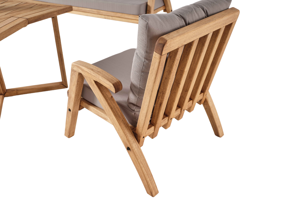 THALİA 3\'lü Kahve Bahçe Mobilyası-Antrasit Minder 3+1+1+MASA Oturma Grubu Bench ve Berjer
