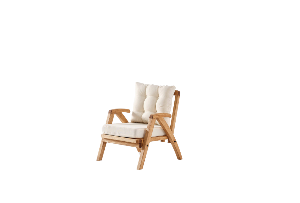 THALİA 3\'lü Kahve Bahçe Mobilyası-Beyaz Minder 3+1+1+MASA Oturma Grubu Bench ve Berjer