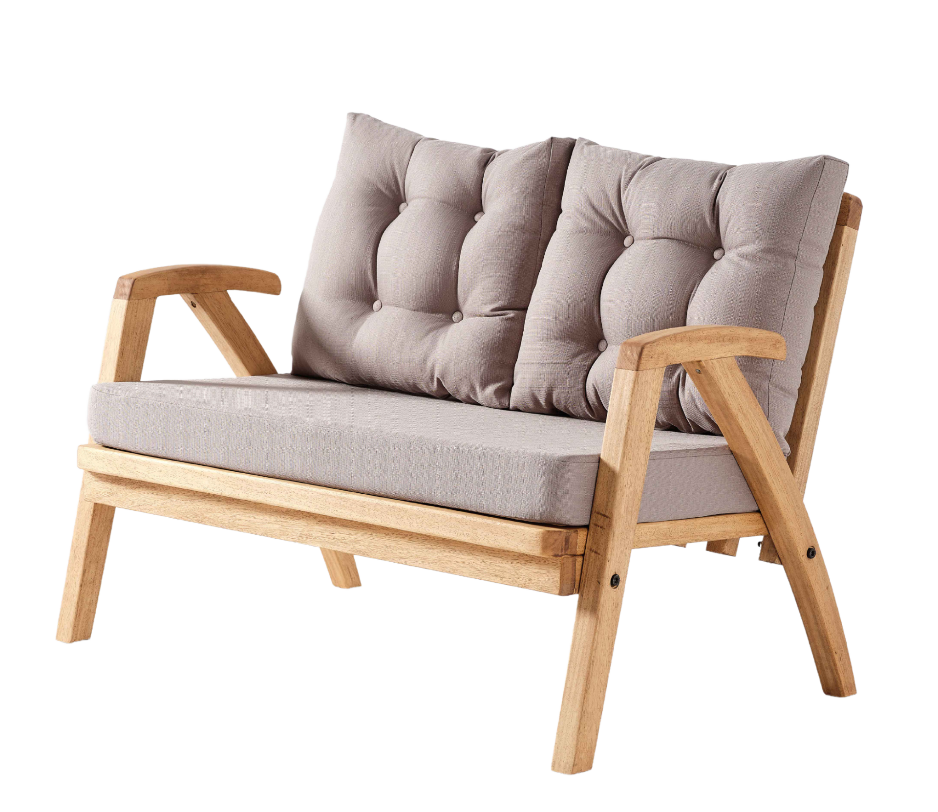 THALİA 2\'li Kahve Bahçe Mobilyası-Antrasit Minder 2+1+1+MASA Oturma Grubu Bench ve Berjer