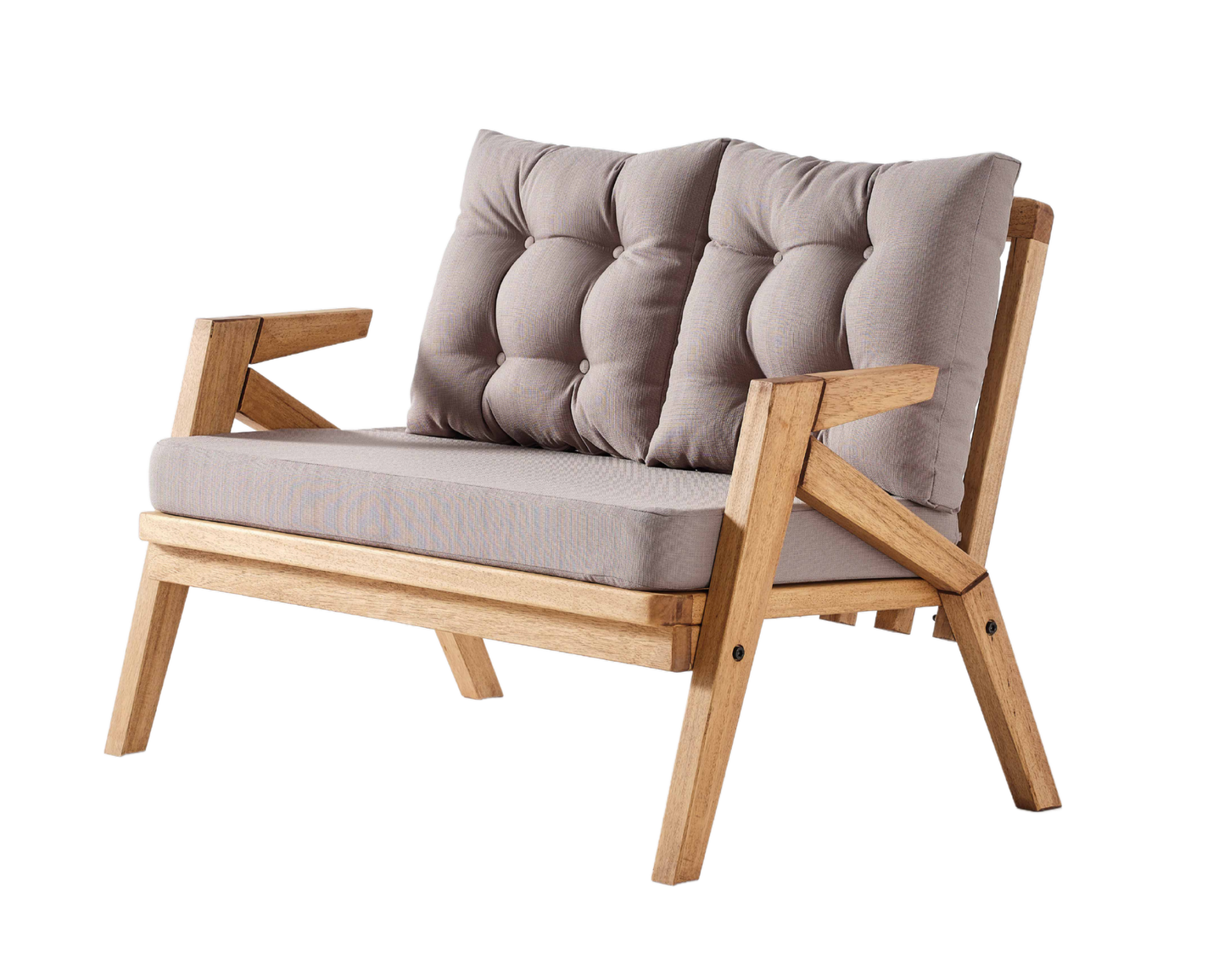 LİORA 2\'li Kahve Bahçe Mobilyası-Antrasit Minder 2+1+1+MASA Oturma Grubu Bench ve Berjer