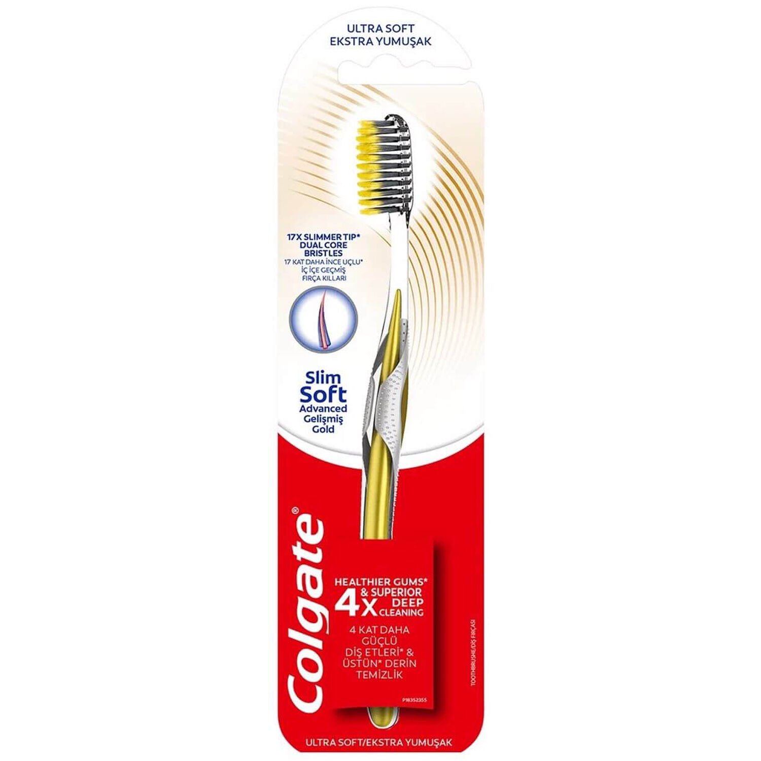 Colgate Mikro İnce Gelişmiş Gold Charcoal Ekstra Yumuşak Diş Fırçası