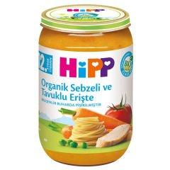 Hipp Kavanoz Maması Organik Sebzeli Tavuklu Erişte 220 gr 12+ Ay