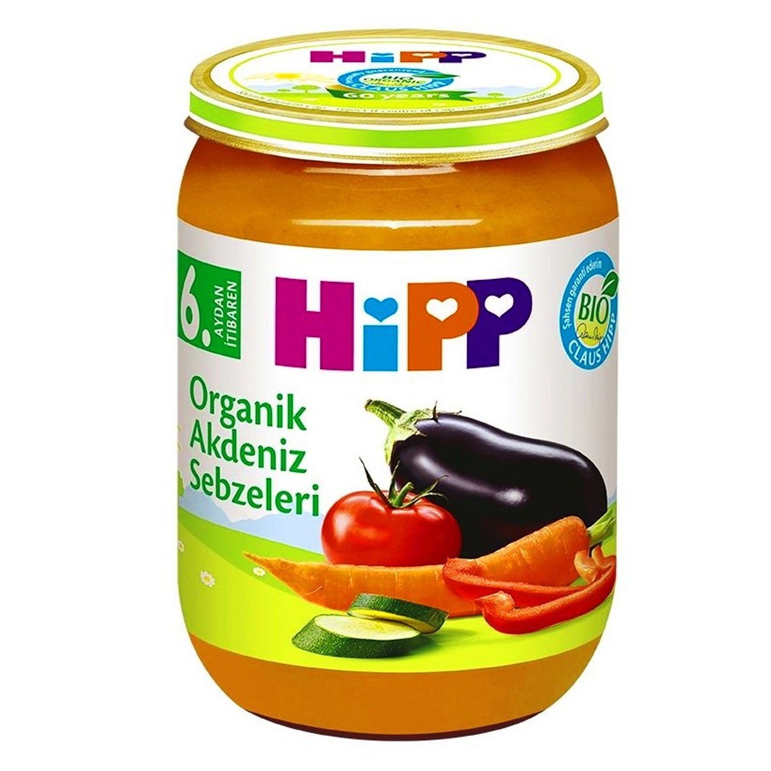 Hipp Kavanoz Maması Organik Akdeniz Sebzeleri 190 gr