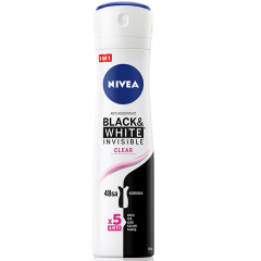 Nivea Invisible Clear Black White Kadın Deodorant Sprey 150 ml