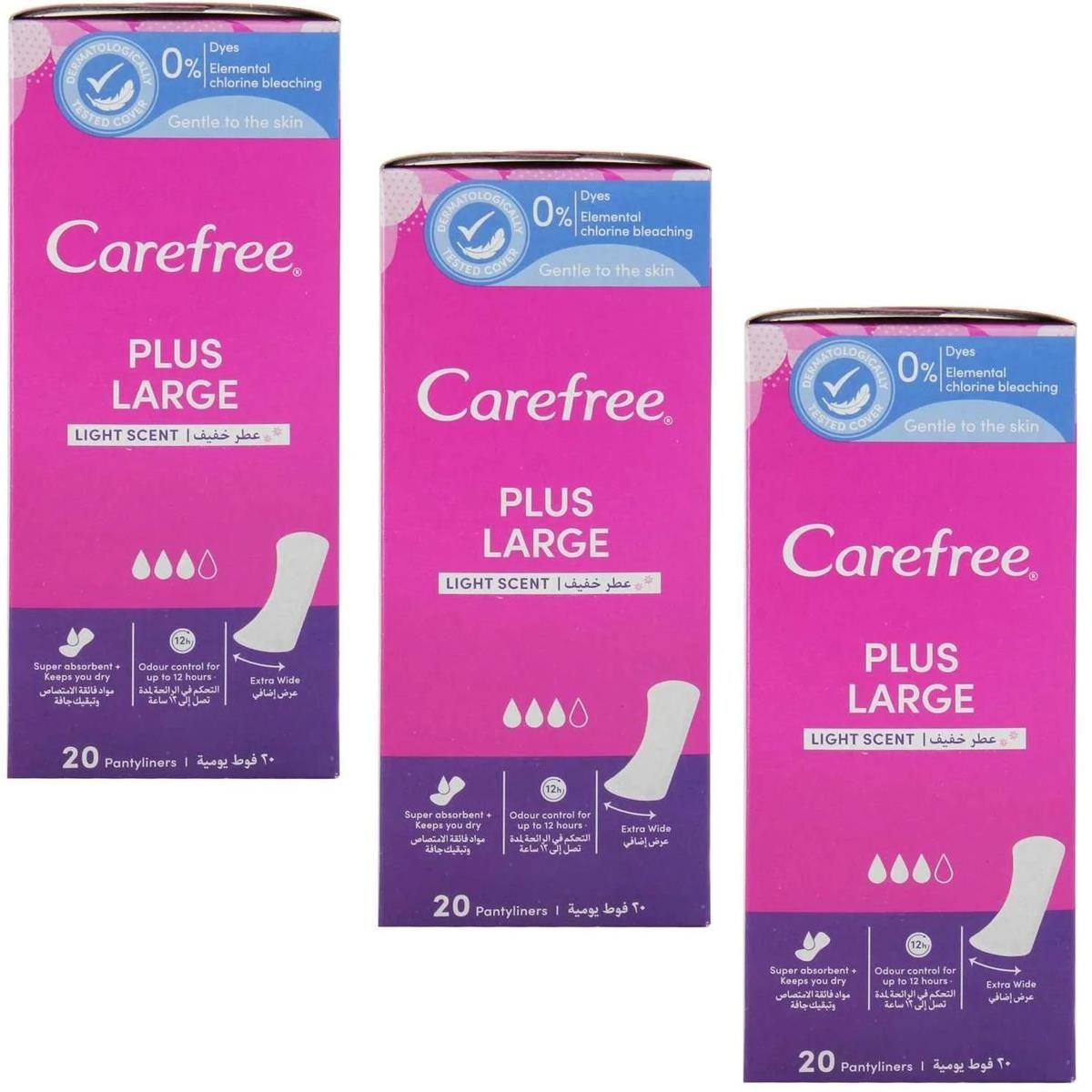 Carefree Plus Large Günlük Ped 20'li 3 ADET