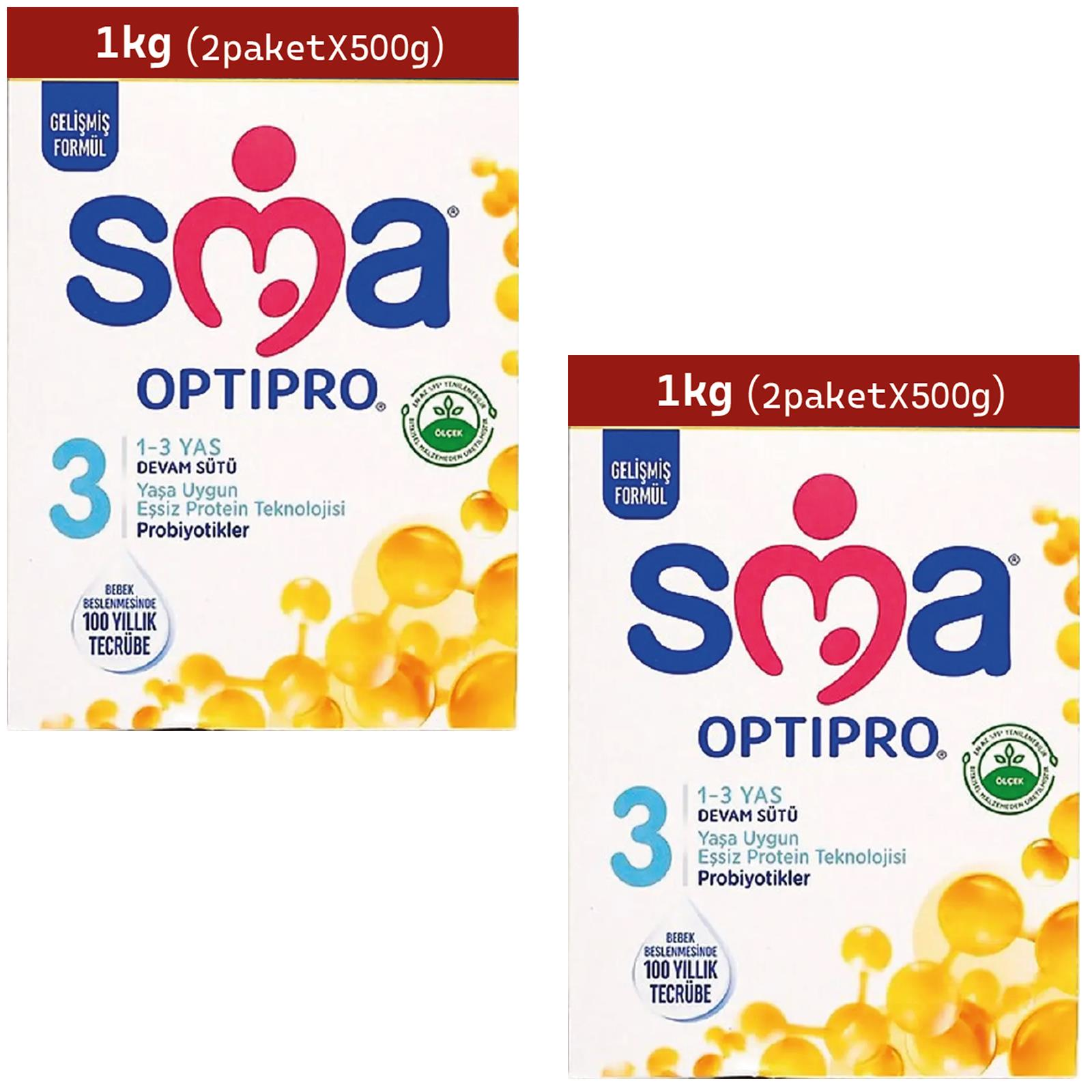 Sma Optipro Probiyotik 3 Devam Sütü 1000 gr 2 ADET