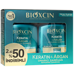 Bioxcin Keratin Ve Argan Onarıcı Şampuan 300 ml 2 li Avantaj Paket