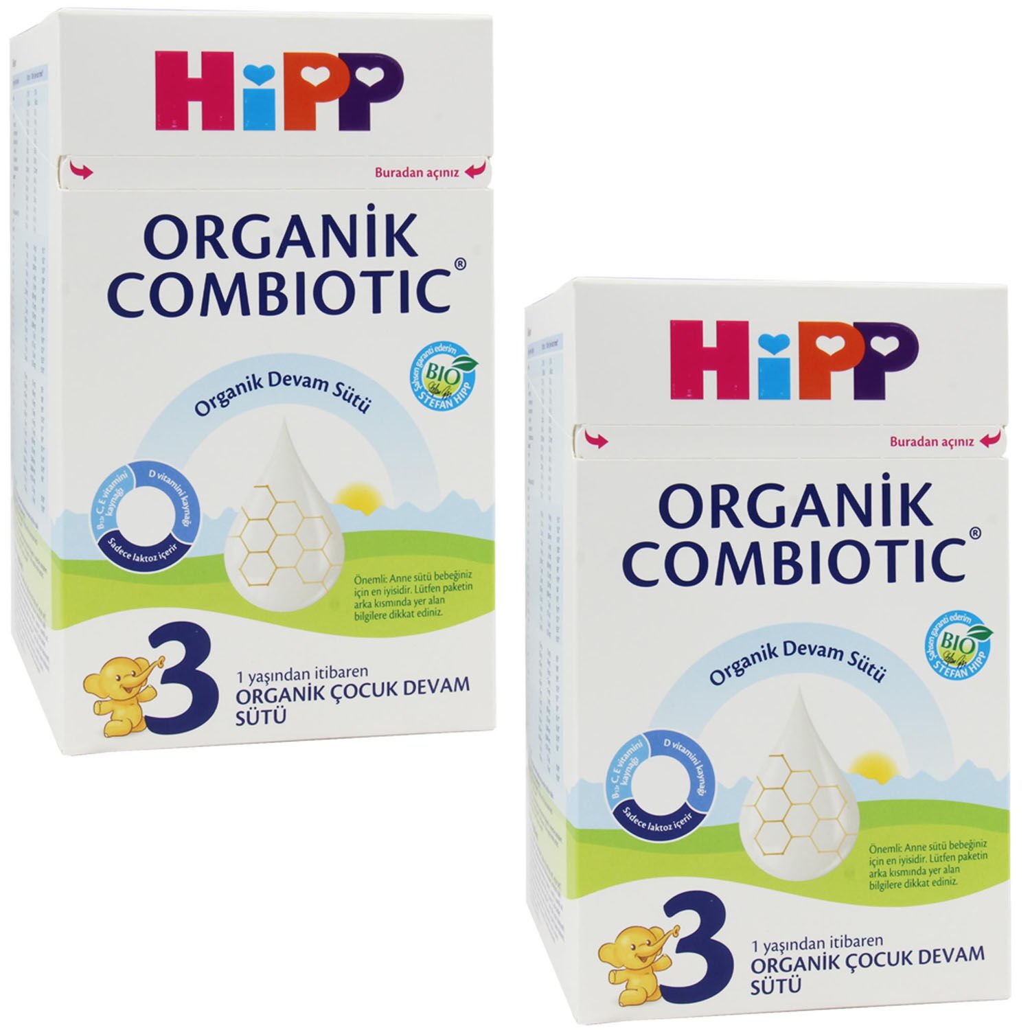 Hipp 3 Organik Combiotic 800 gr Devam Sütü 2 ADET