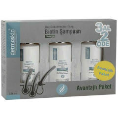 Dermoskin Biotin Şampuan Erkeklere Özel 200 ml x 3 Al 2 Öde Avantajlı Paket
