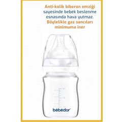 Bebedor Geniş Ağızlı Isıya Dayanıklı Cam Biberon 120 ml