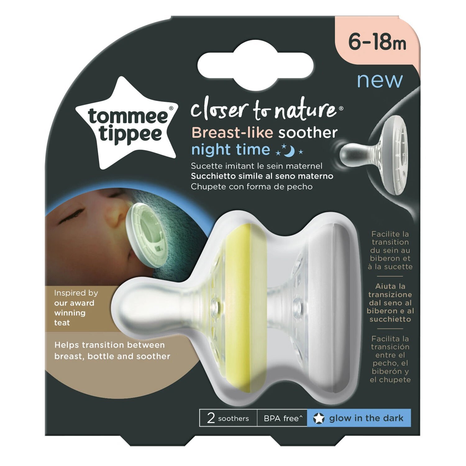 Tommee Tippee Breastlike Gece Emziği 2 li 6-18 Ay