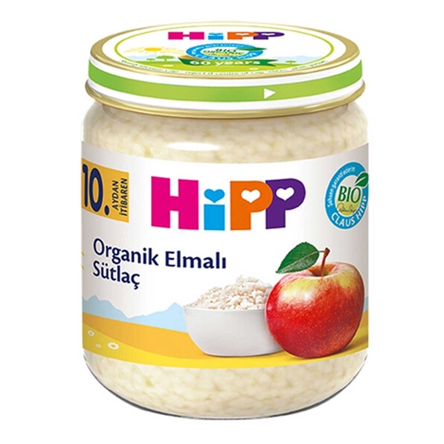 Hipp Kavanoz Maması Organik Elmalı Sütlaç 200 gr