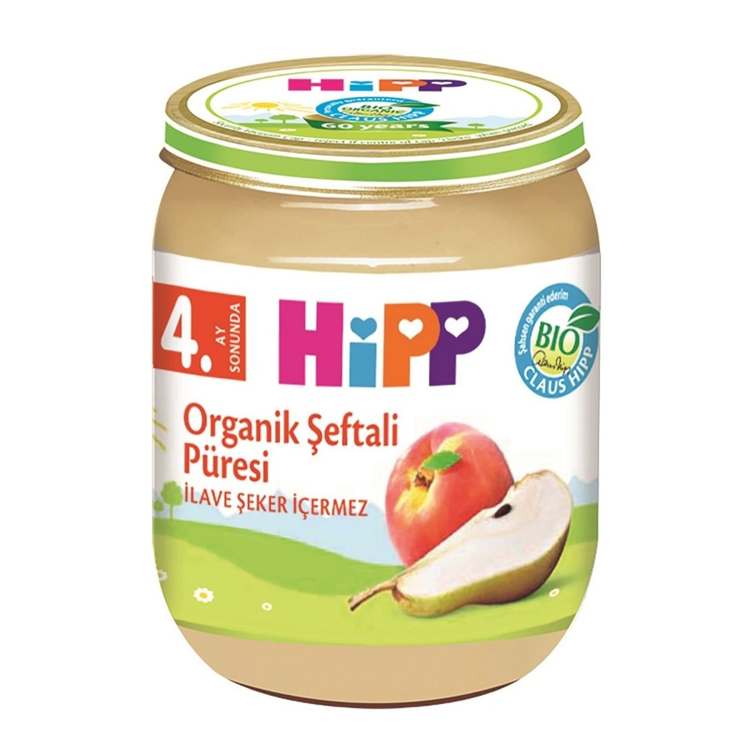 Hipp Kavanoz Maması Organik Şeftali Püresi 125 gr