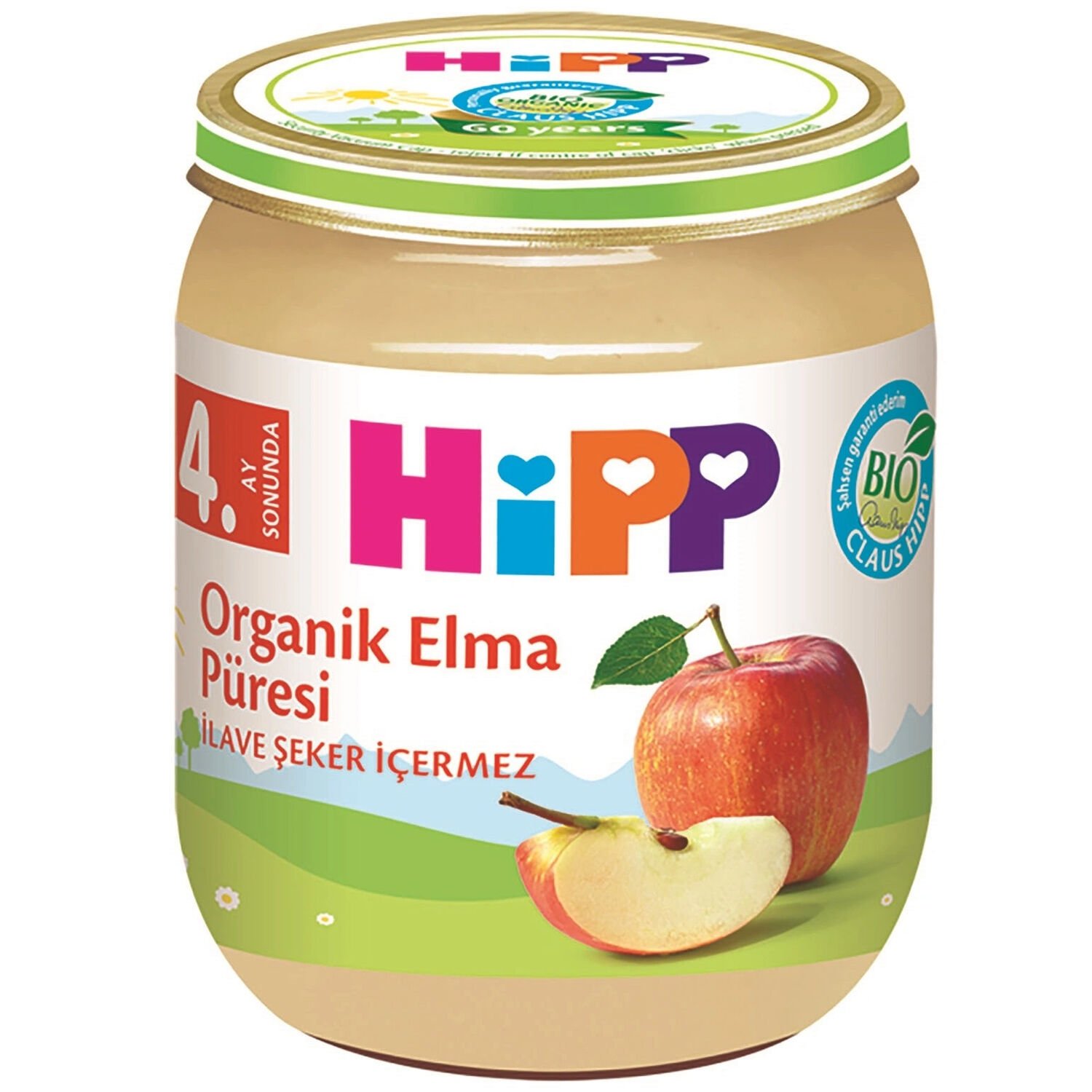 Hipp Kavanoz Maması Organik Elma Püresi 125 gr