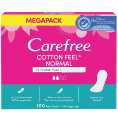 Carefree Cotton Feel Normal Parfümsüz Günlük Ped 100 lü