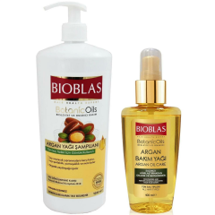 Bioblas Argan Yağı Şampuanı 1000 ml + Bioblas Argan Yağlı Saç Bakım Yağı 100 ml