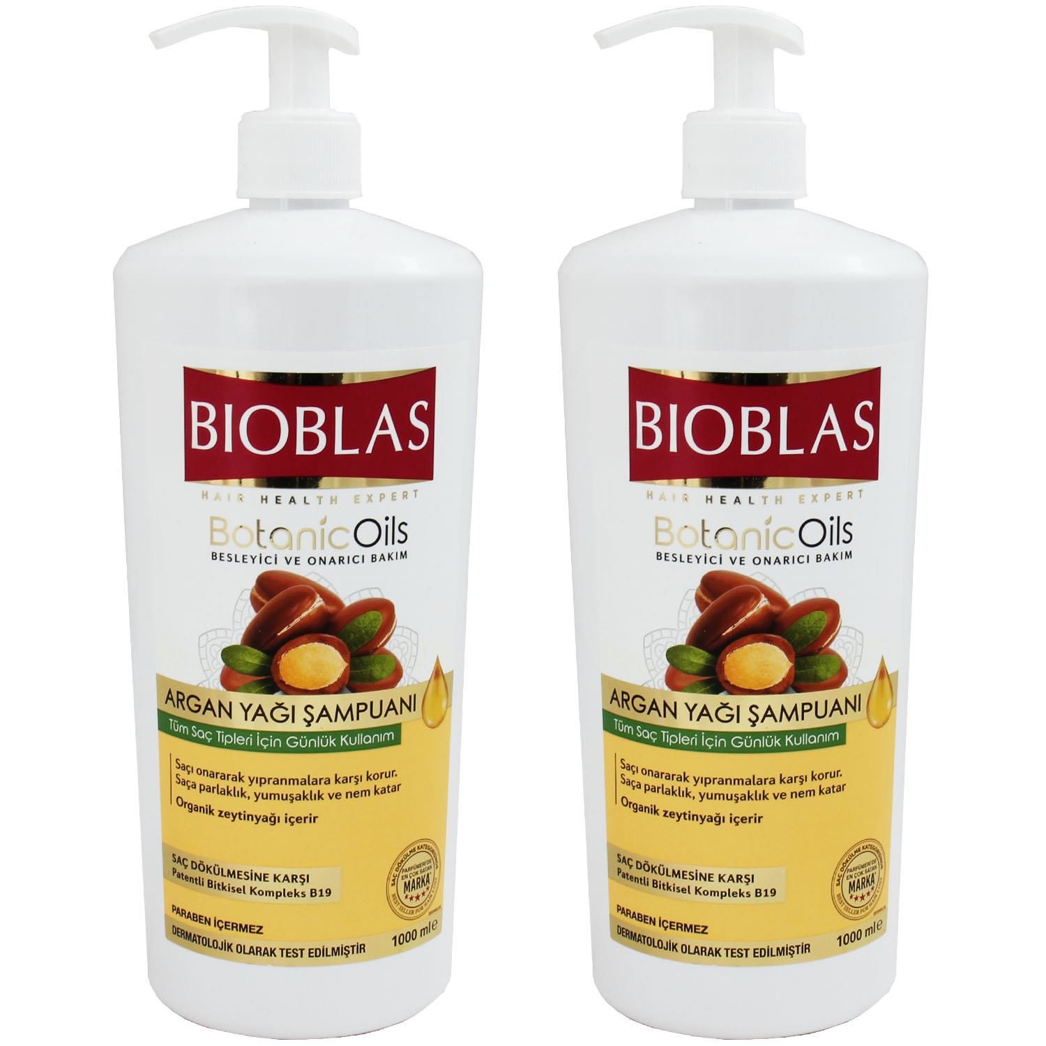 Bioblas Argan Yağı Şampuanı 1000 ml 2 ADET